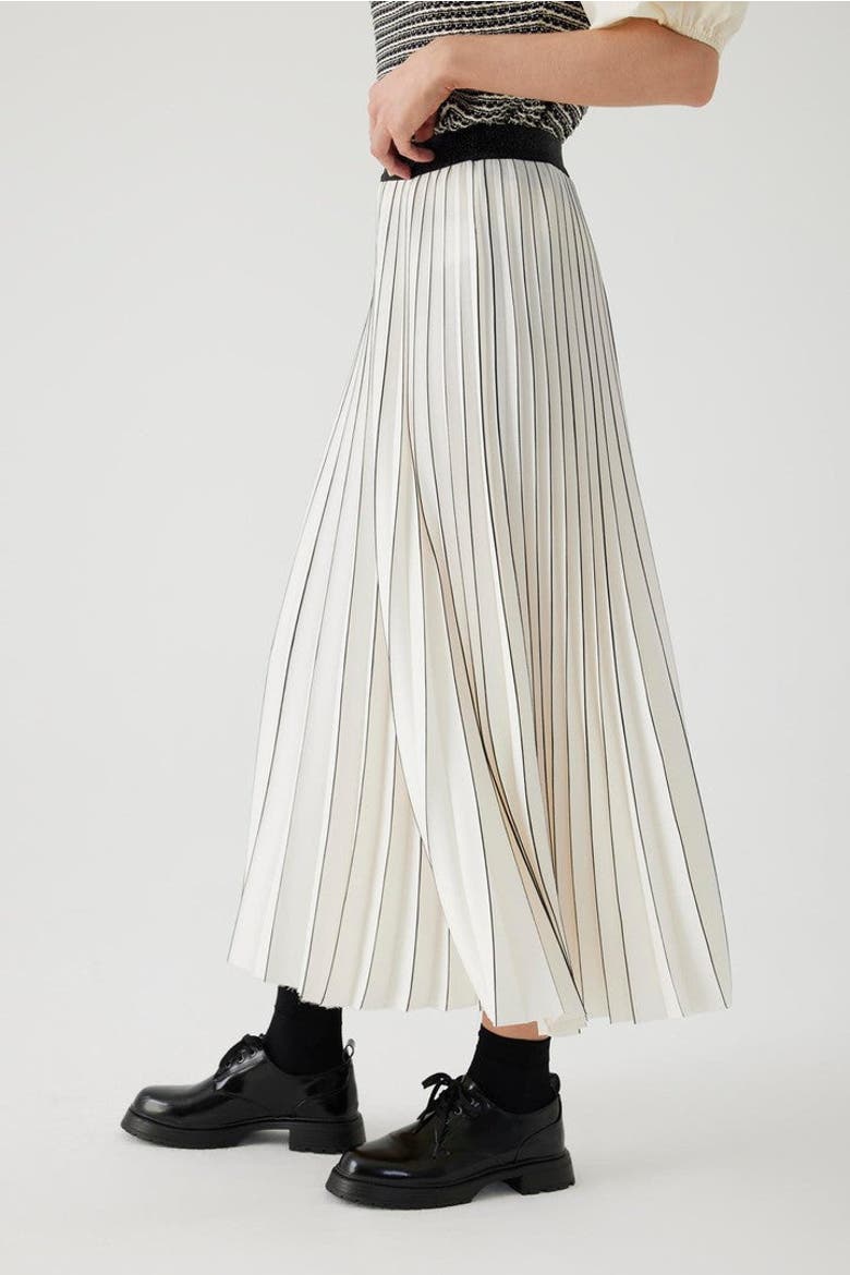 Arella Painted Midi Skirt, Alternate, color, Ecru