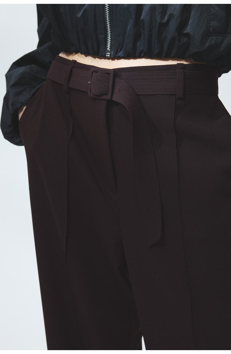 H&M Belted Tailored Trousers, Alternate, color, 