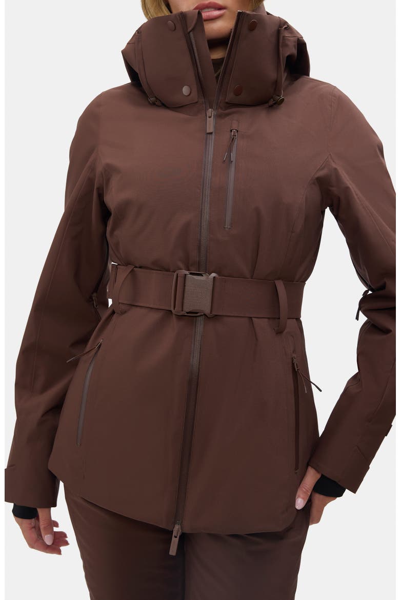 Aston Belted Ski Jacket, Main, color, SPIKED COCOA