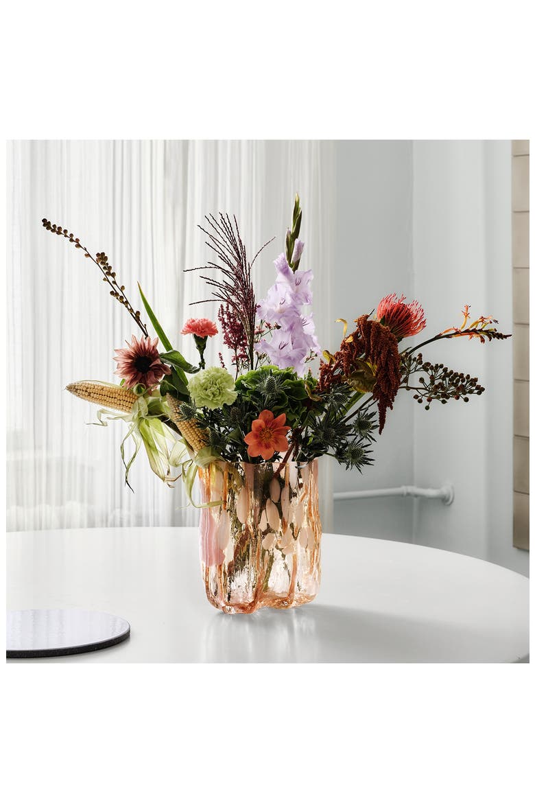 Crackle Tall Vase, Alternate, color, ORANGE