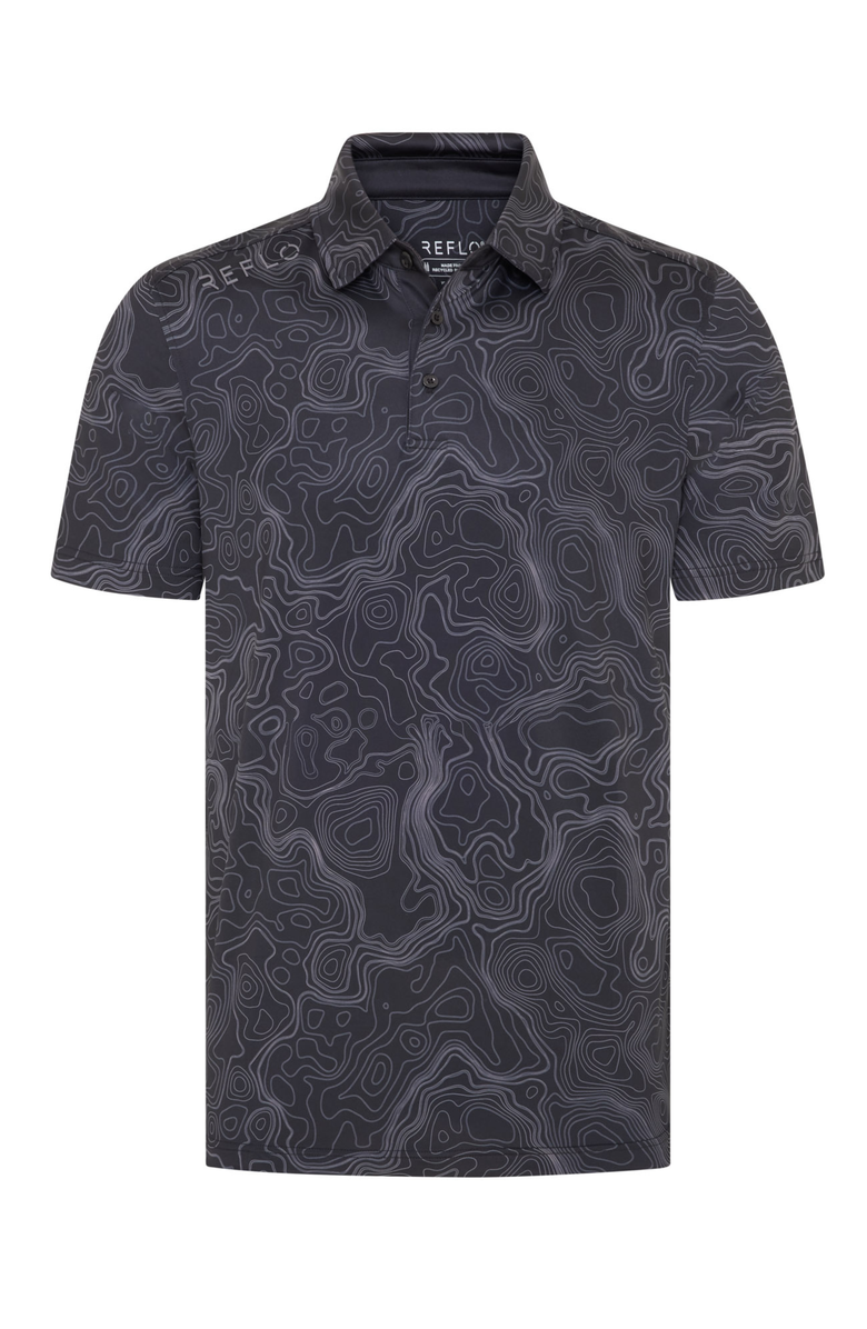Reflo Tagus Performance Sustainable Polo, Alternate, color, Black Contour