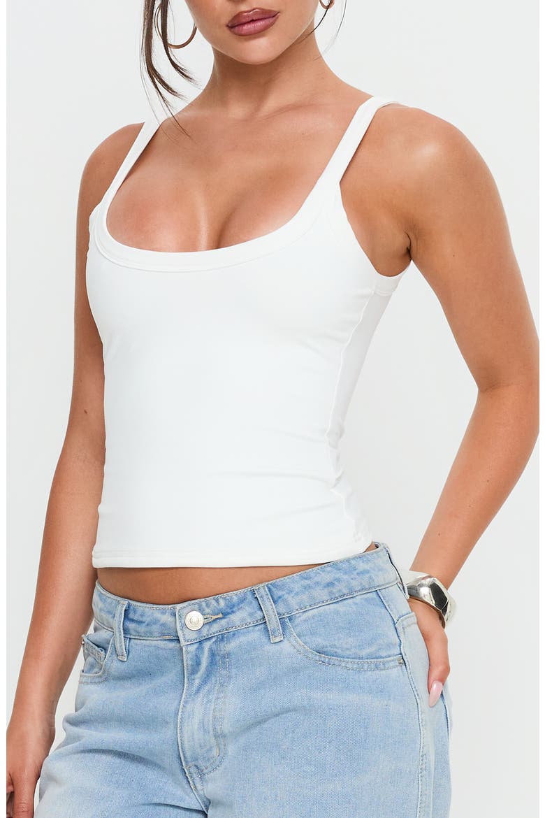 Kasper Cinched Tank, Main, color, WHITE