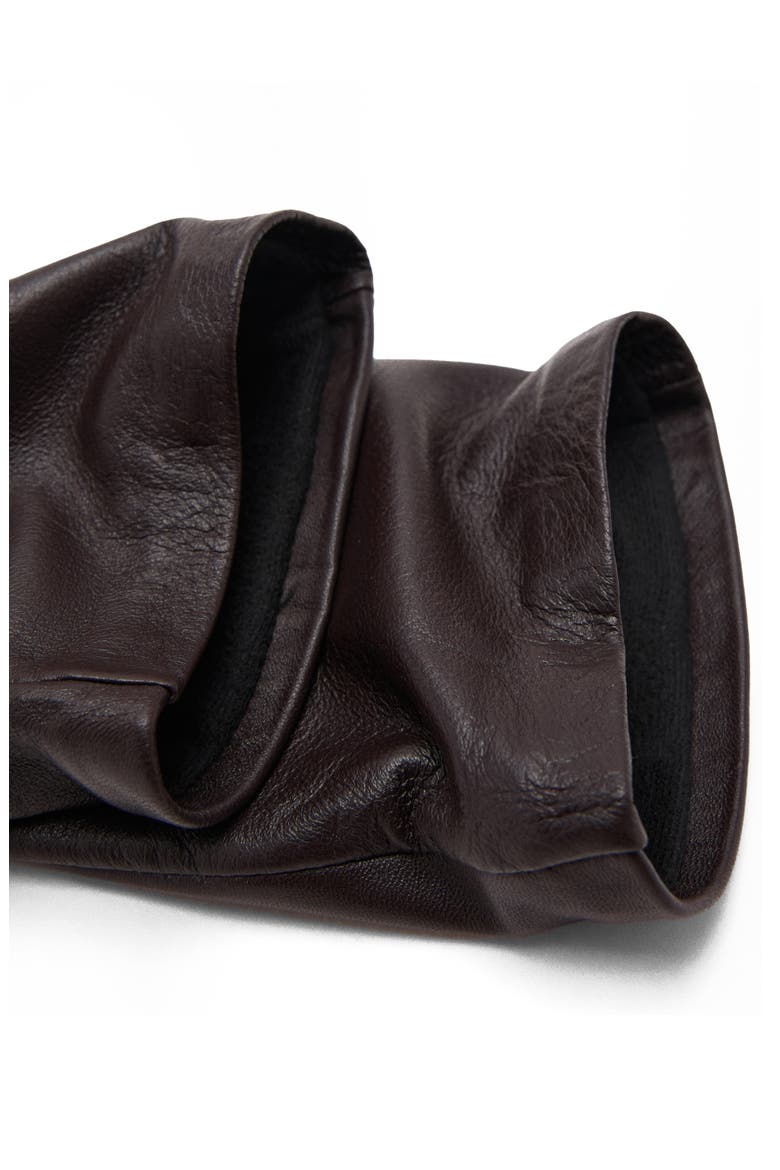 Long Leather Gloves, Alternate, color, CHOCOLATE