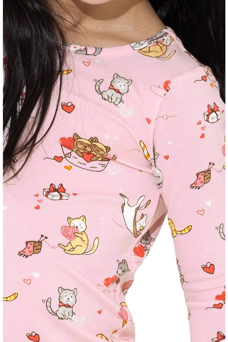 Kids' Love Kittens Set of 2 Piece Pajamas, Alternate, color, Love Kittens