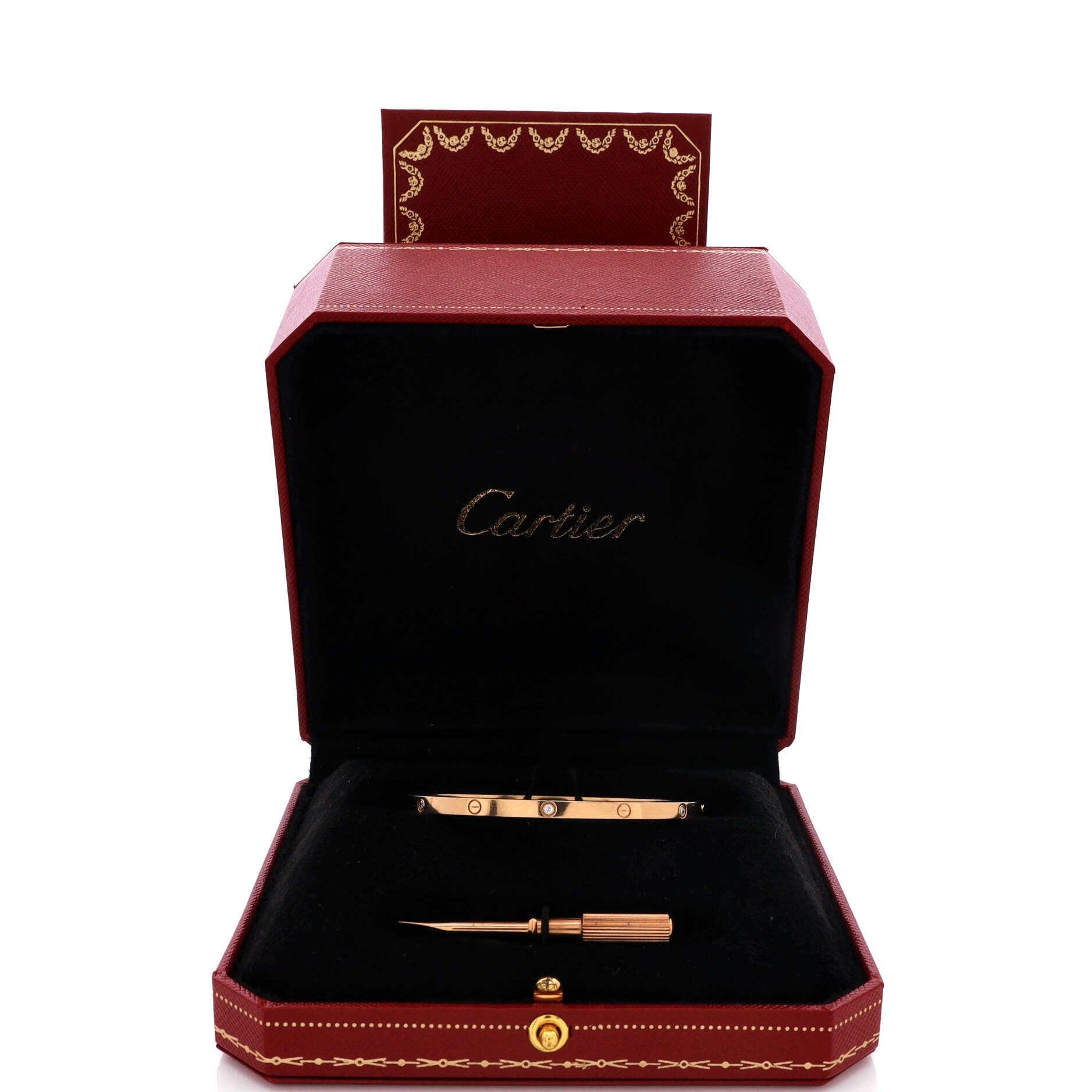 Love 6 Diamond Bracelet 18K Rose Gold and Diamonds Small, Alternate, color, Metallic Gold