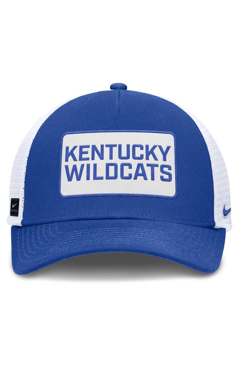 Nike Men's Nike Royal/White Kentucky Wildcats 2025 On-Field Rise Patch Trucker Adjustable Hat, Alternate, color, Royal