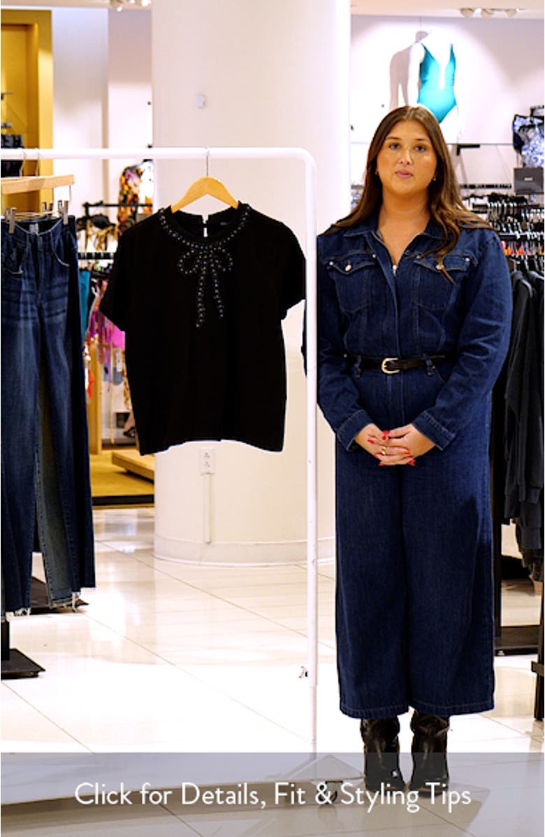 Embellished Floral Bow Top, sales video thumbnail