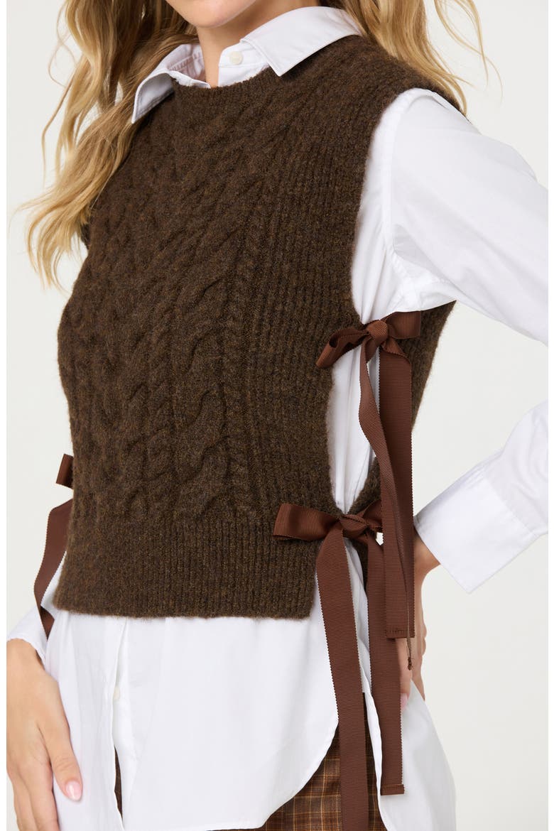 Cortney Sweater Vest, Alternate, color, BROWN