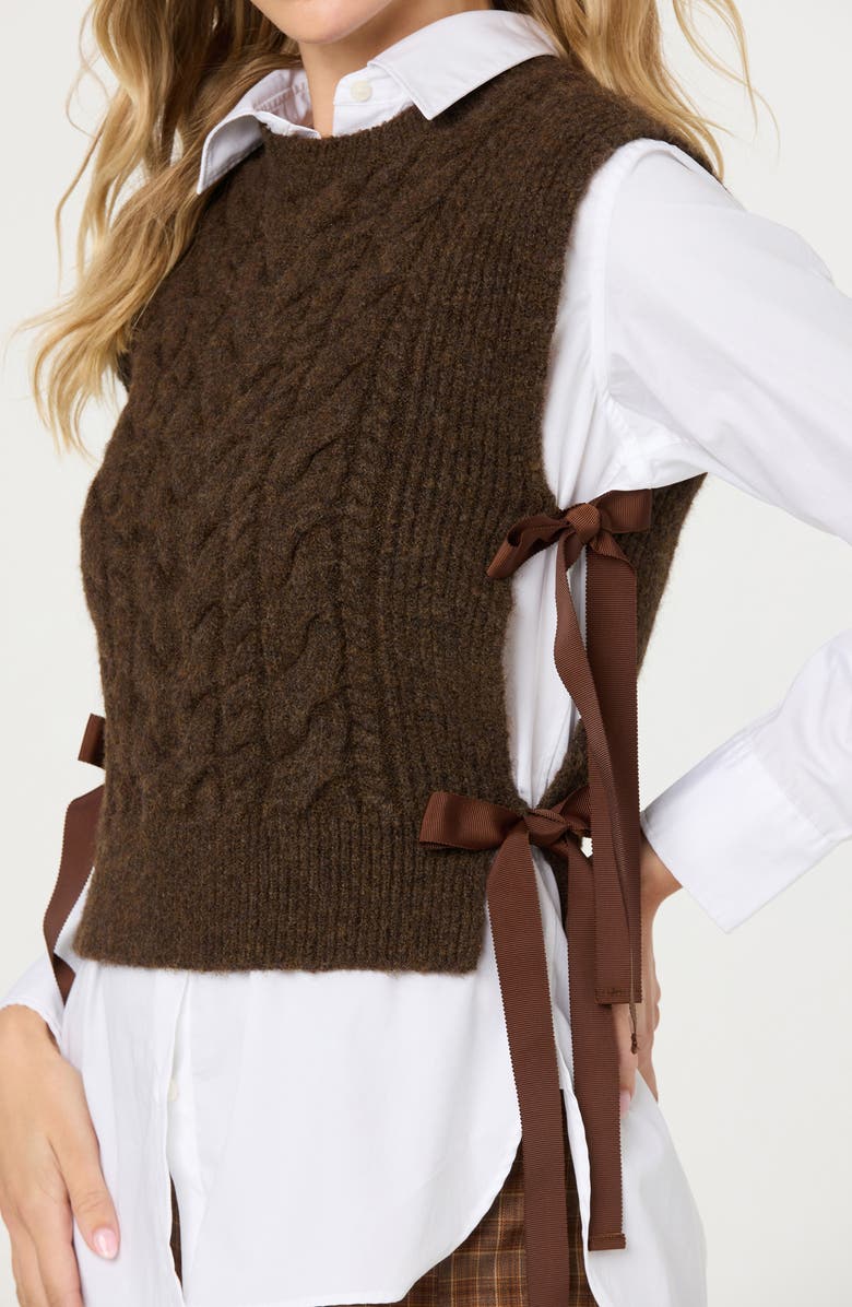 ASTR the Label Cortney Sweater Vest, Alternate, color, Brown