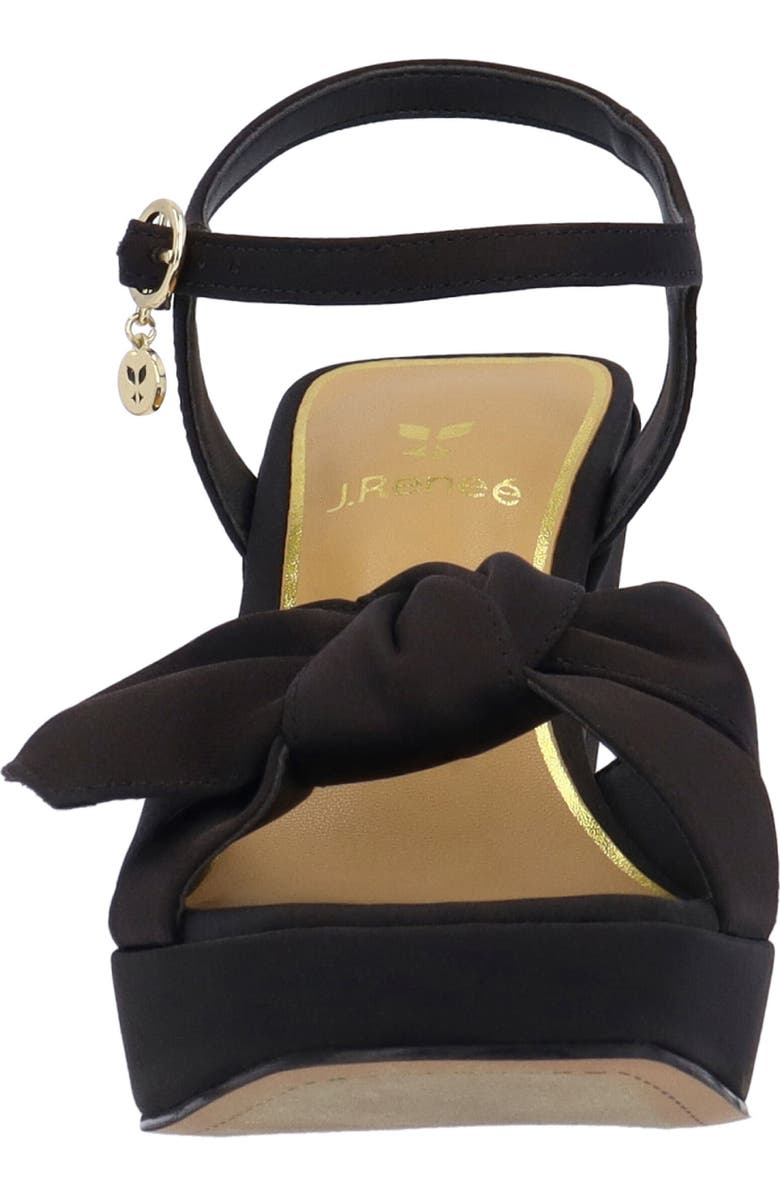 J. Reneé Burkett Ankle Strap Platform Sandal, Alternate, color, Black