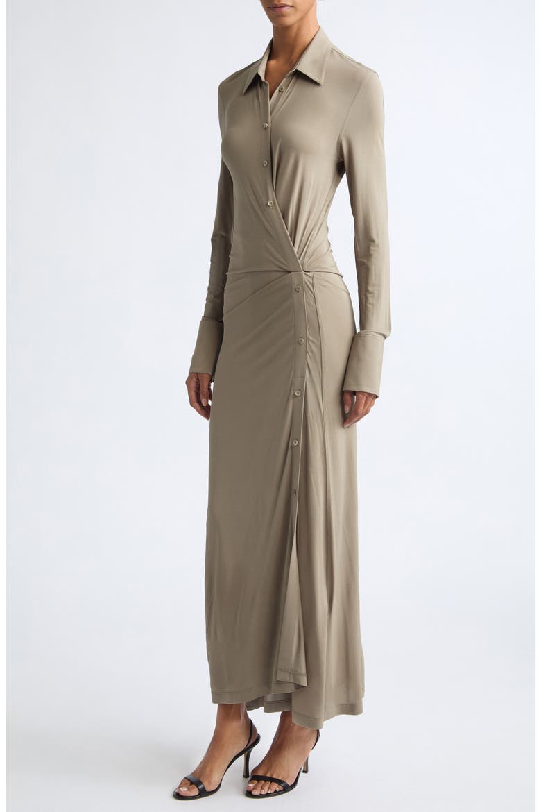 Asymmetric Long Sleeve Dress, Alternate, color, FALLEN ROCK - AR5