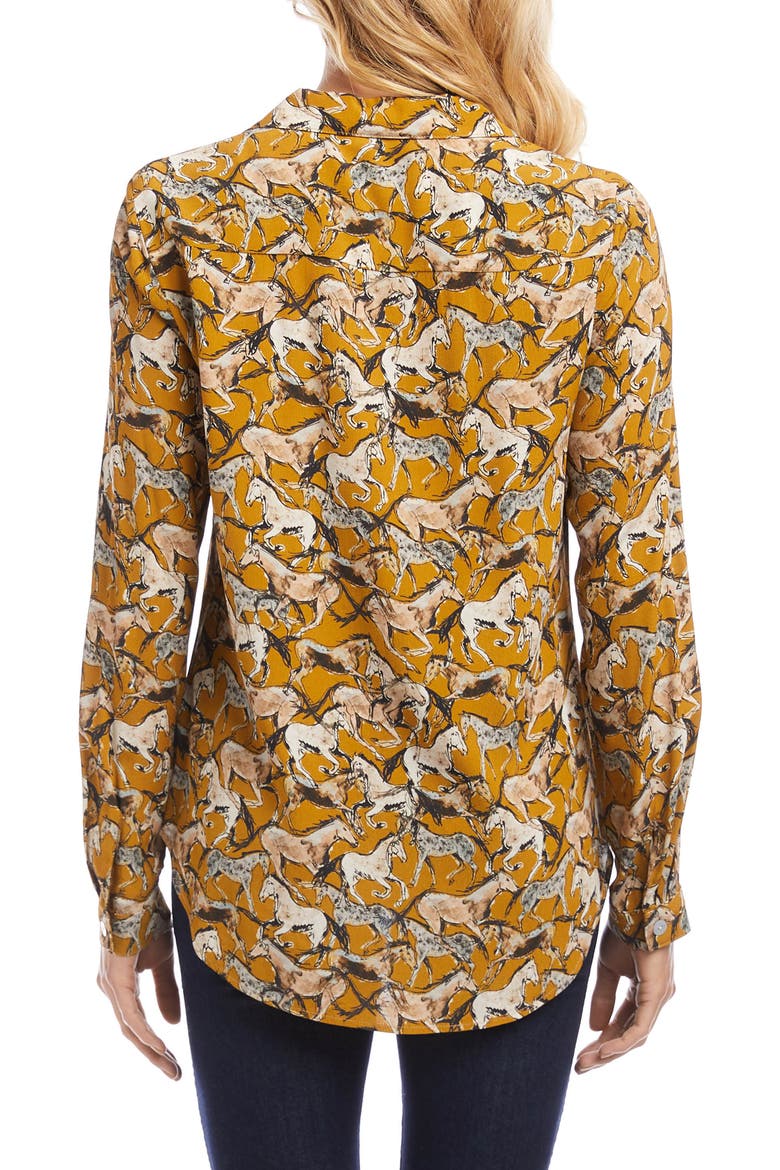 Wild Horse Print Woven Shirt, Alternate, color, PRINT