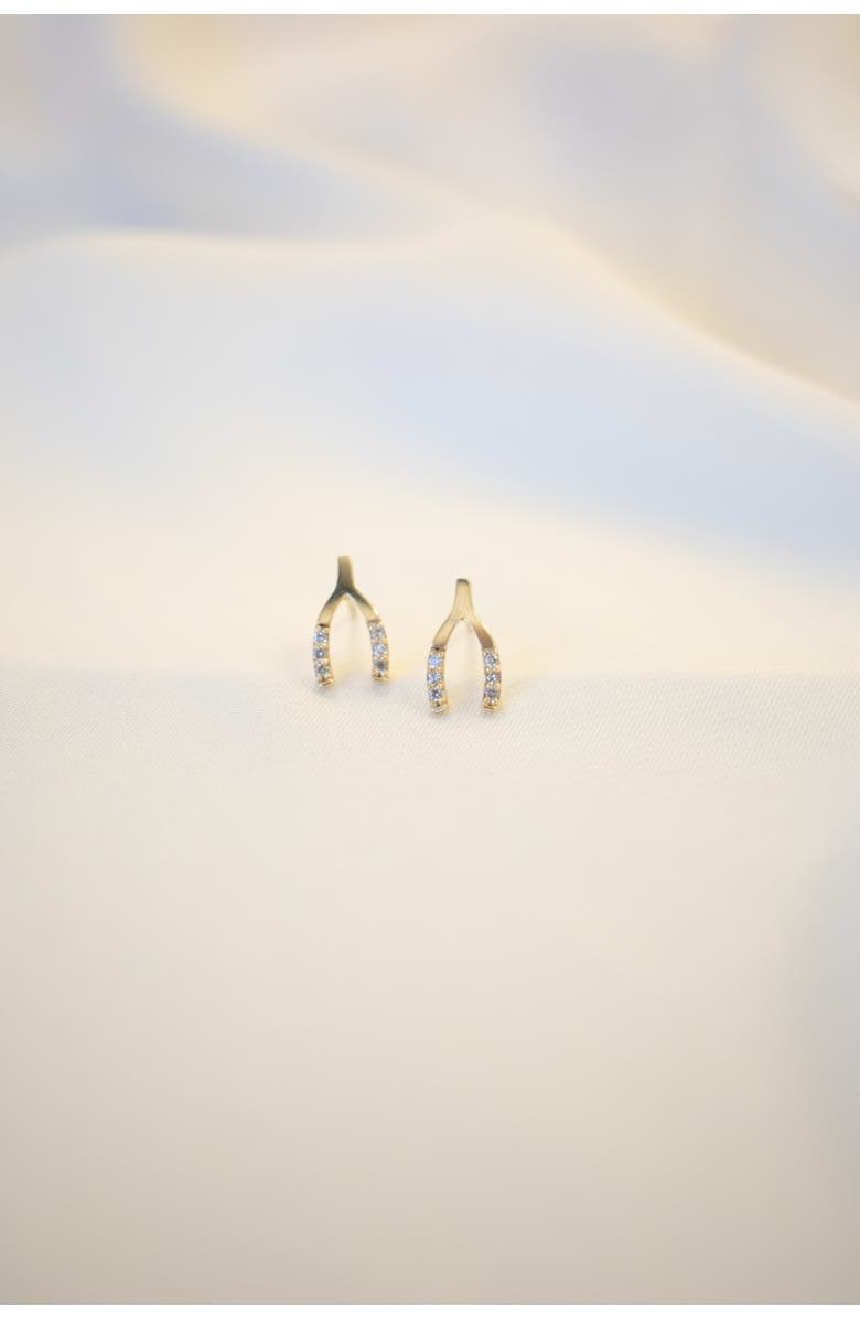 Set & Stones Florence 14k Gold Diamond Studs, Alternate, color, Yellow Gold