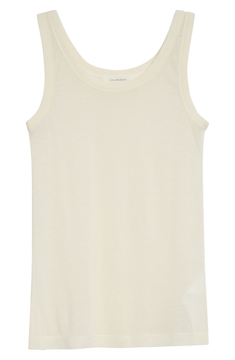 GIA STUDIOS Wren Rib Tank, Alternate, color, Ivory
