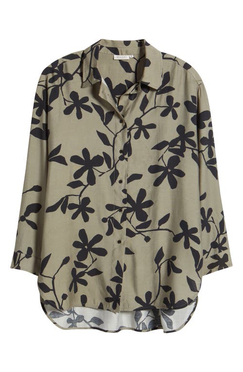 Masai Copenhagen Idette Relaxed Fit Button-up Shirt In Vetiver