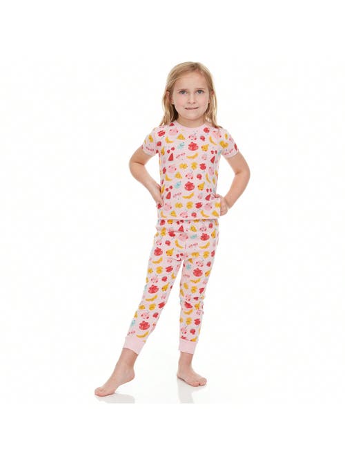 Shop Benben Girl's Shortsleeve Pajama Set In Pink Fruit