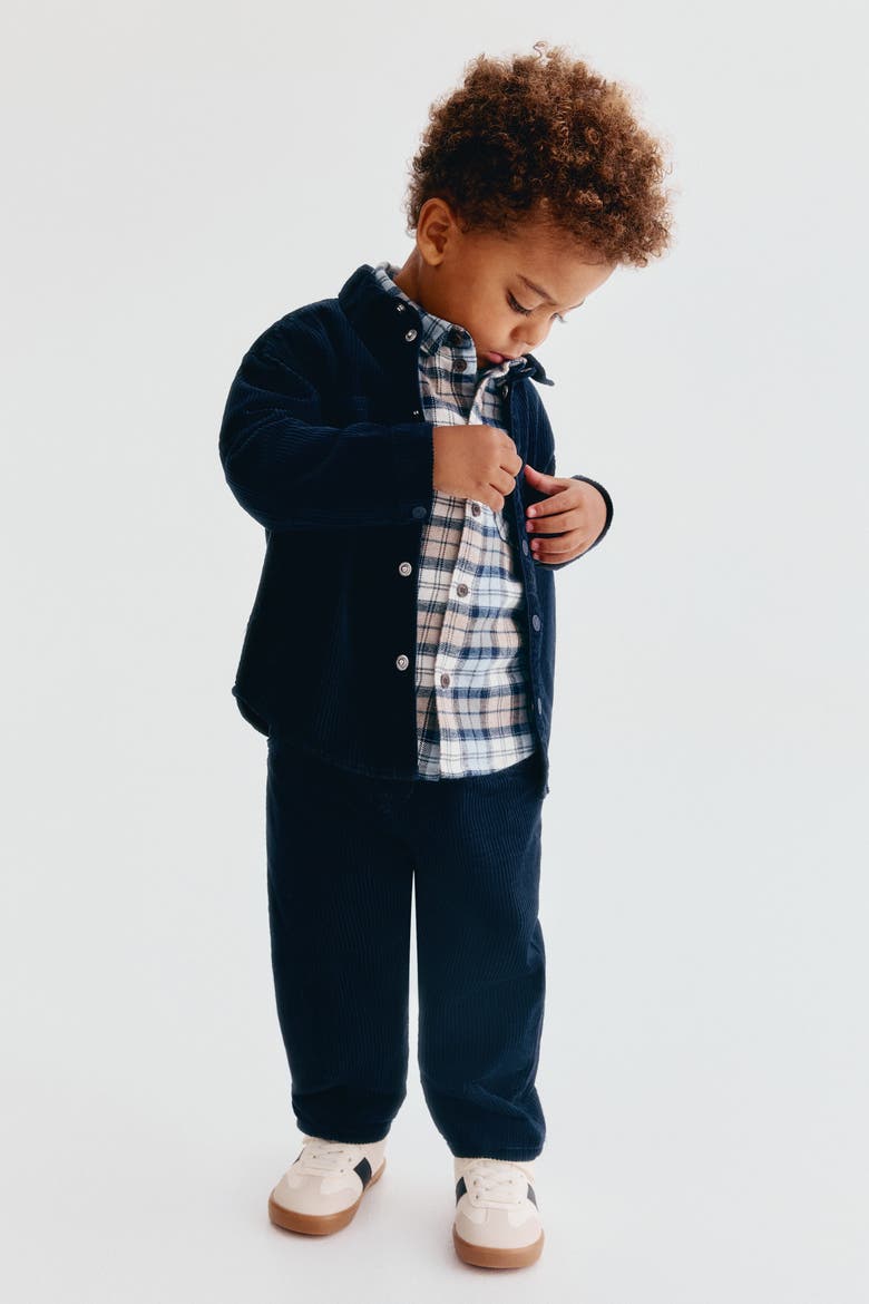 Cotton Corduroy Shirt, Alternate, color, Navy blue