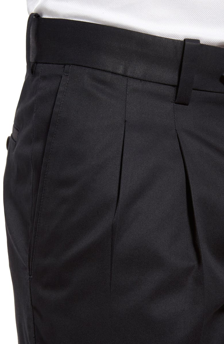 Nordstrom Classic Smartcare<sup>™</sup> Pleated Supima<sup>®</sup> Cotton Dress Pants, Alternate, color, 