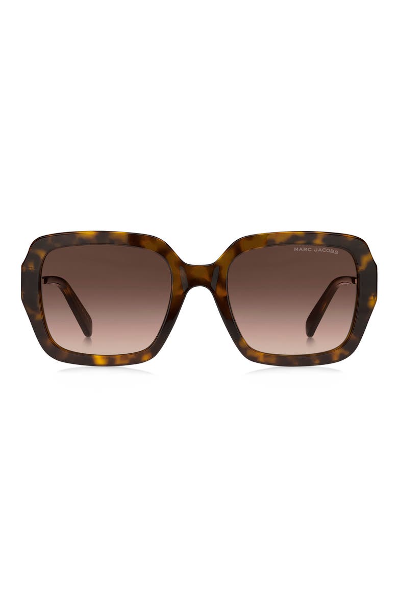 54mm Gradient Square Sunglasses, Main, color, HAVANA/ BROWN GRADIENT