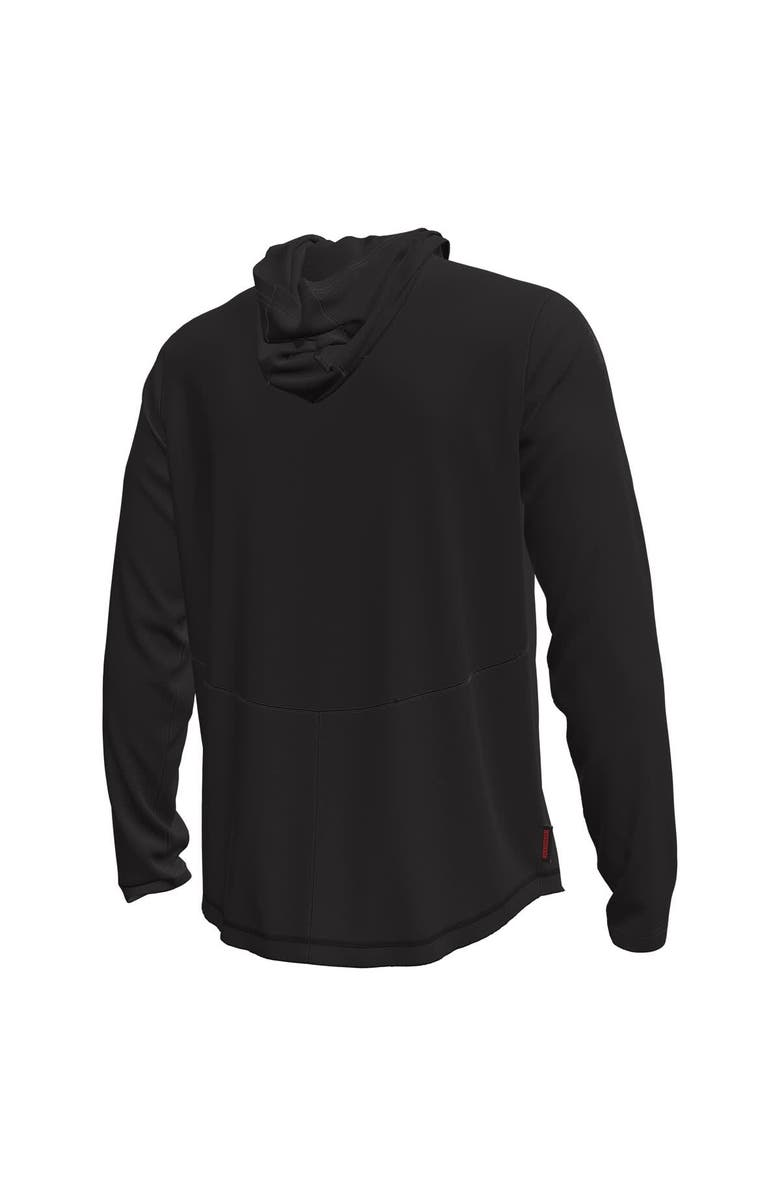 Under Armour Men's Under Armour Black Wisconsin Badgers Sideline Knockout Long-Sleeve Hooded T-Shirt, Alternate, color, Black