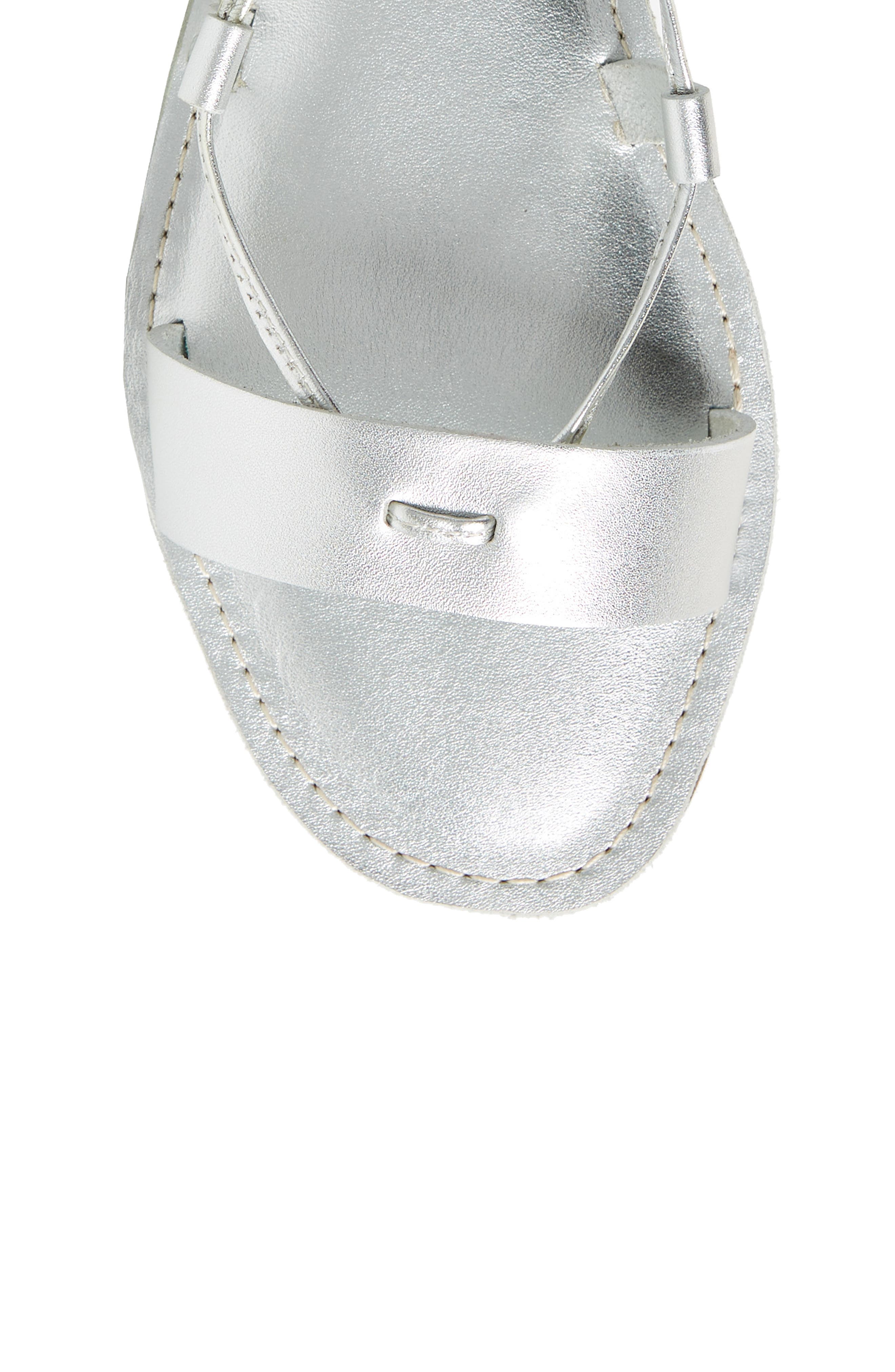 The Boardwalk Lace-Up Sandal, Alternate, color, SILVER