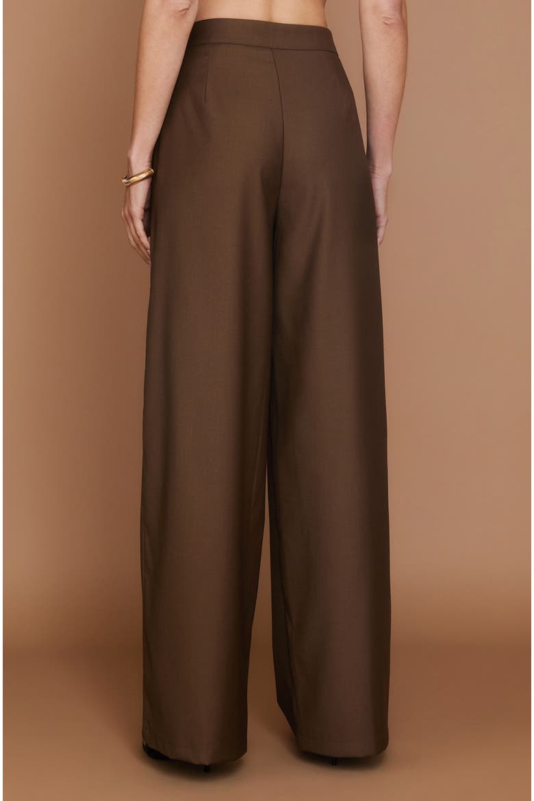 Meredith Tailored Wide Leg Pants, Alternate, color, Chocolate