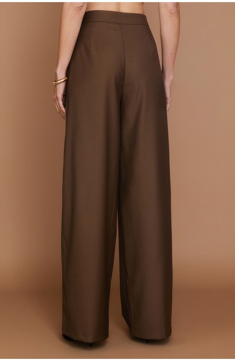 Six Stories Meredith Tailored Wide Leg Pants, Alternate, color, Chocolate