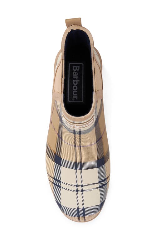 Barbour Wilton Plaid Chelsea Rain Boot In Brown