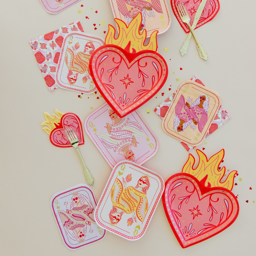 Jollity & Co . Queens Card Dinner Plates