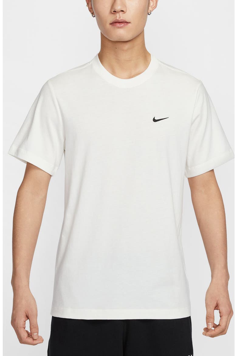 Embroidered Swoosh Cotton T-Shirt, Main, color, SAIL