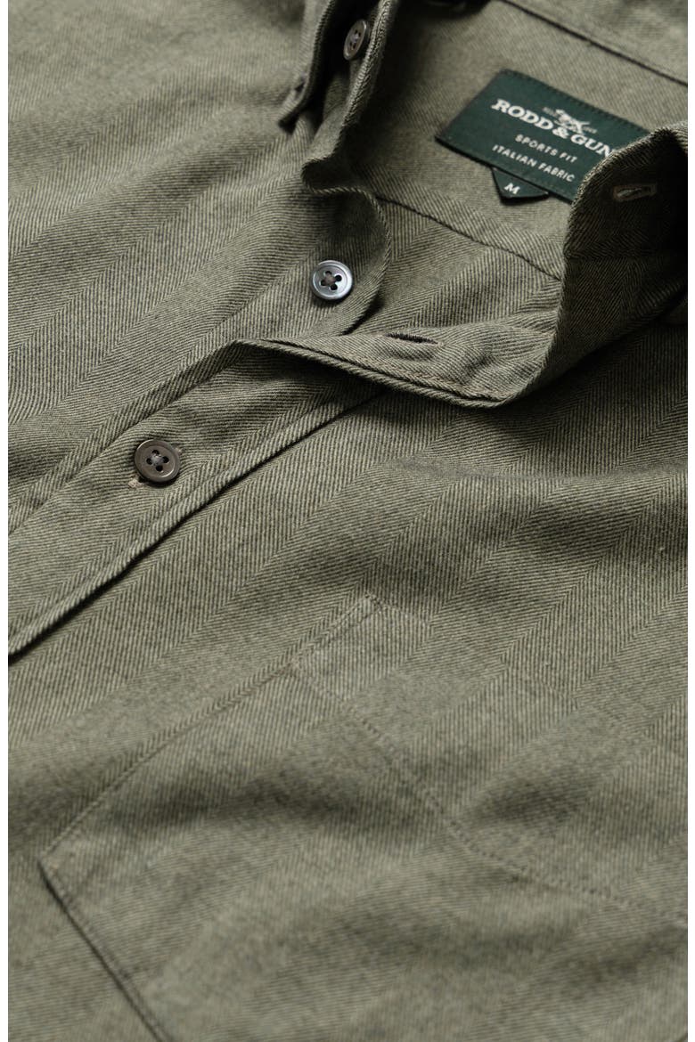 Barrhill Sports Fit Button-Down Shirt, Alternate, color, OLIVE