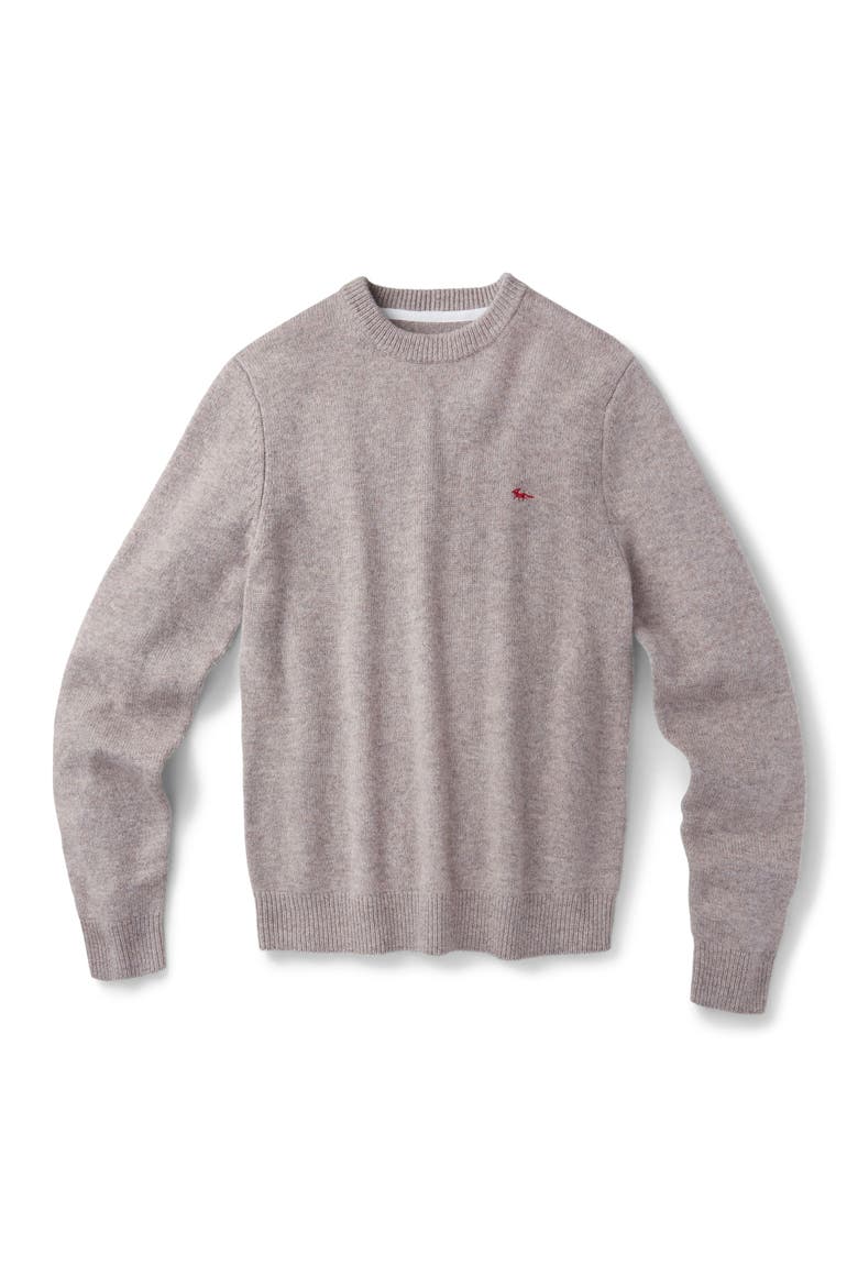 Phillips Lambswool Crew Neck Sweater, Alternate, color, Stone