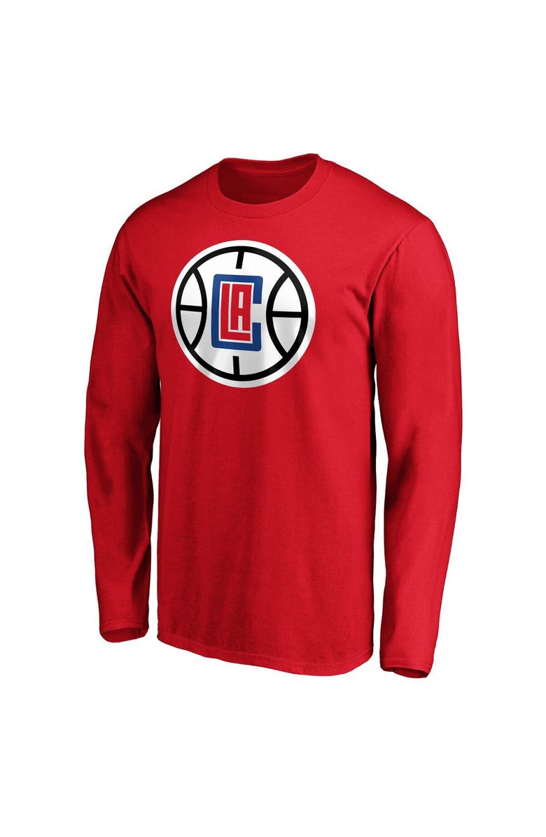 FANATICS Men's Fanatics Branded Paul George Red LA Clippers Team Playmaker Name & Number Long Sleeve T-Shirt, Alternate, color, 