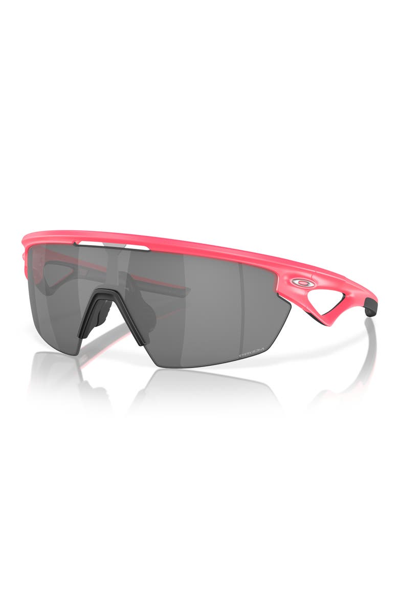 Gender Inclusive Sphaera 36mm Polarized Rectangle Sunglasses, Alternate, color, MATTE NEON PINK / PRIZM BLACK
