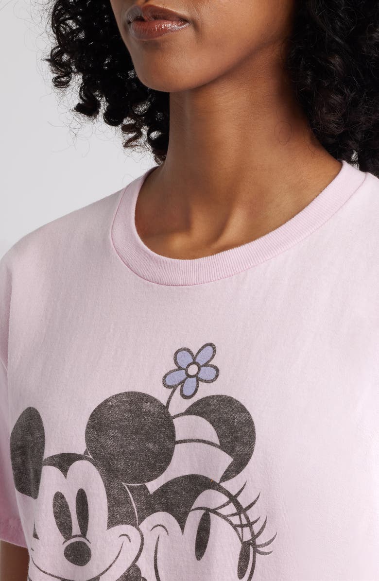Junk Food Disney<sup>®</sup> Mickey & Minnie Cotton Graphic T-Shirt, Alternate, color, Light Pink