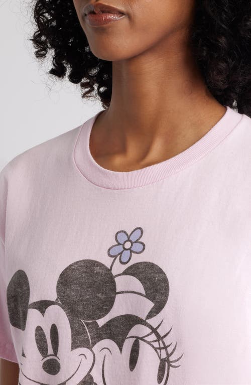Junk Food Disney® Mickey & Minnie Cotton Graphic T-shirt In Pink