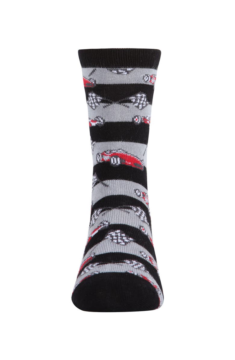 MeMoi Race Car Crew Socks, Alternate, color, Black