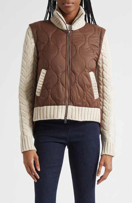 Veronica Beard Patra Quilted Mixed Media Wool Blend Jacket
