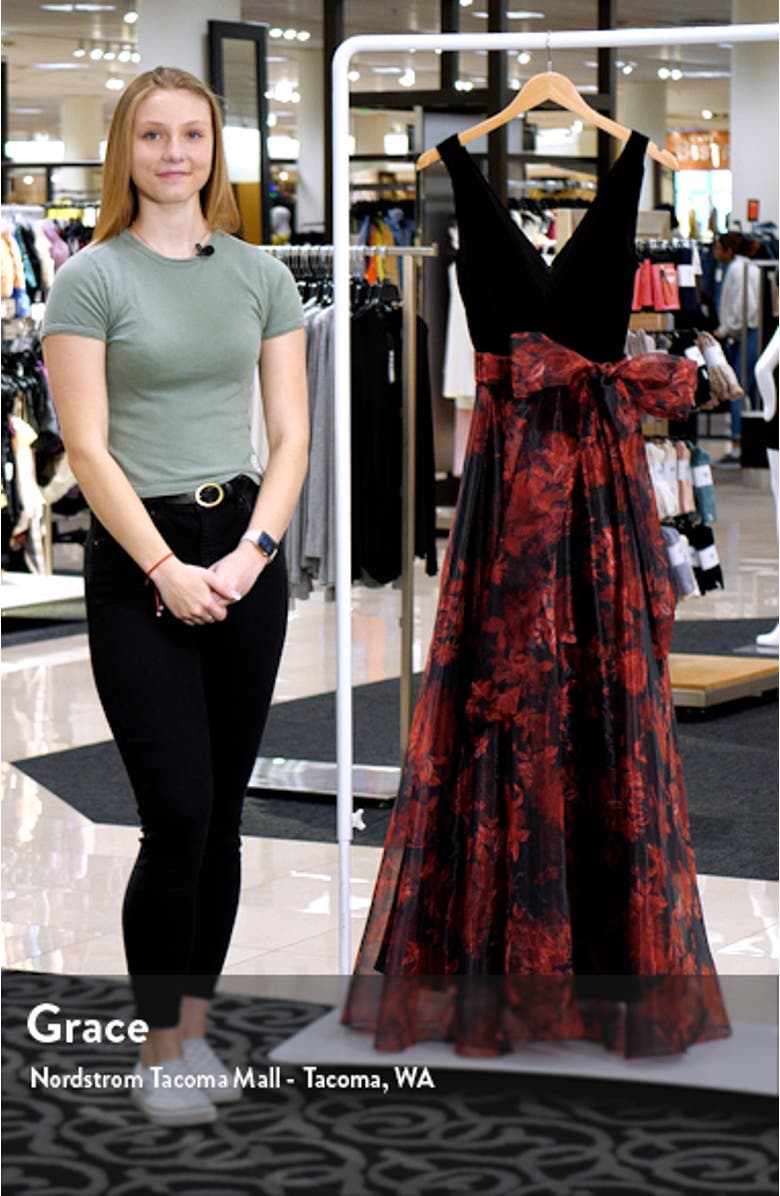 Mixed Media Sleeveless Gown, sales video thumbnail