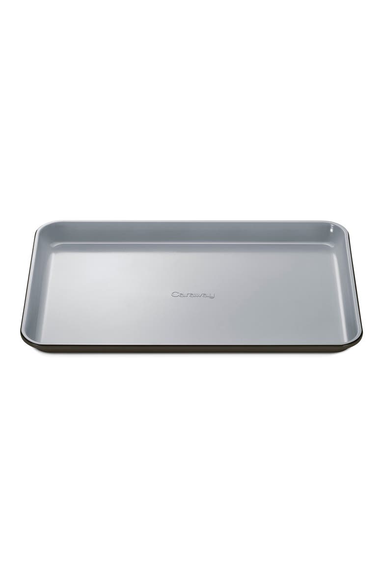 Nonstick Ceramic Medium Baking Sheet, Main, color, BLACK/ GOLD