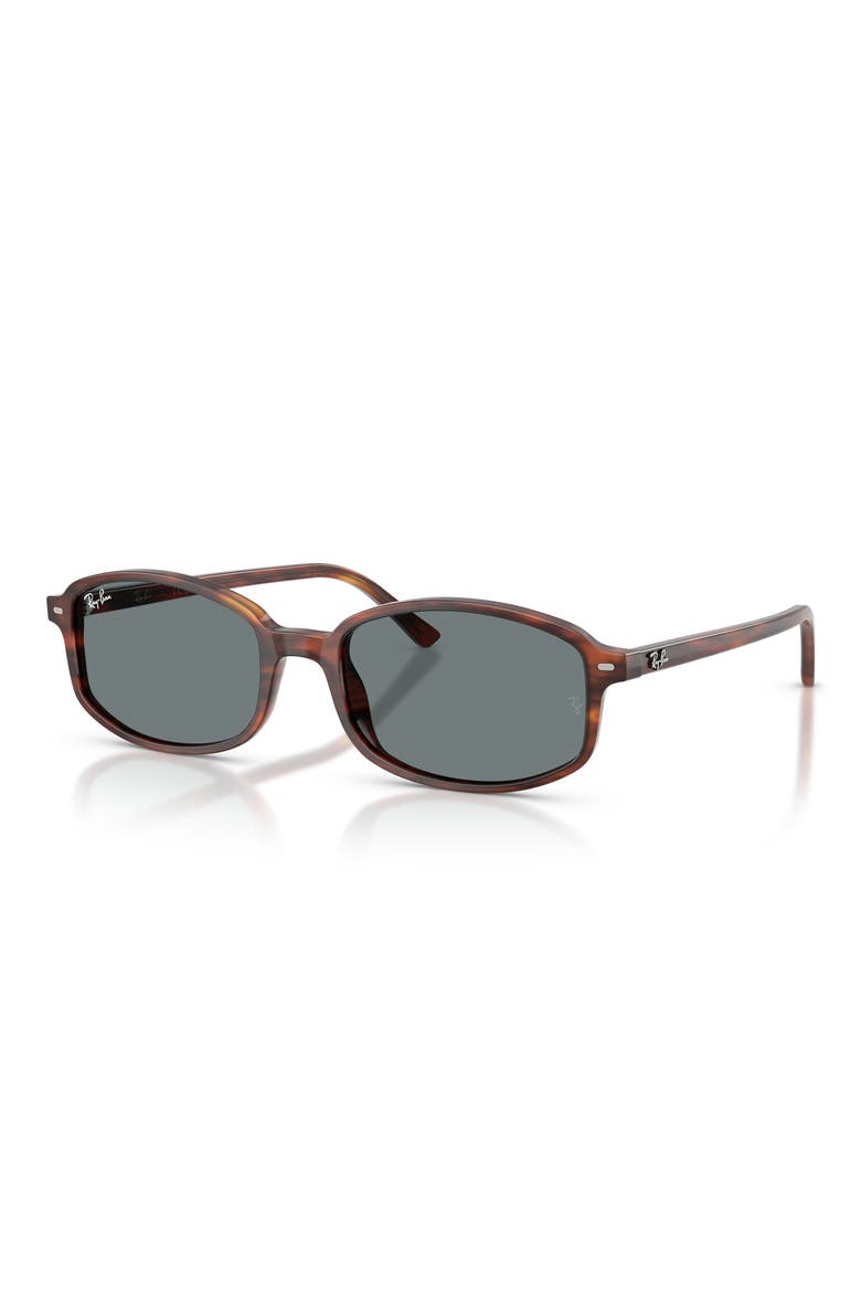 54mm Irregular Sunglasses, Alternate, color, STRIPED HAVANA / BLUE
