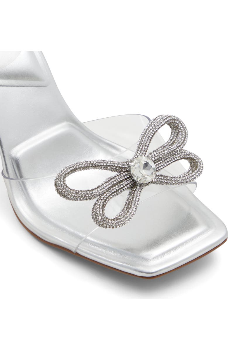 ALDO Nadeline Crystal Bow Ankle Wrap Sandal, Alternate, color,