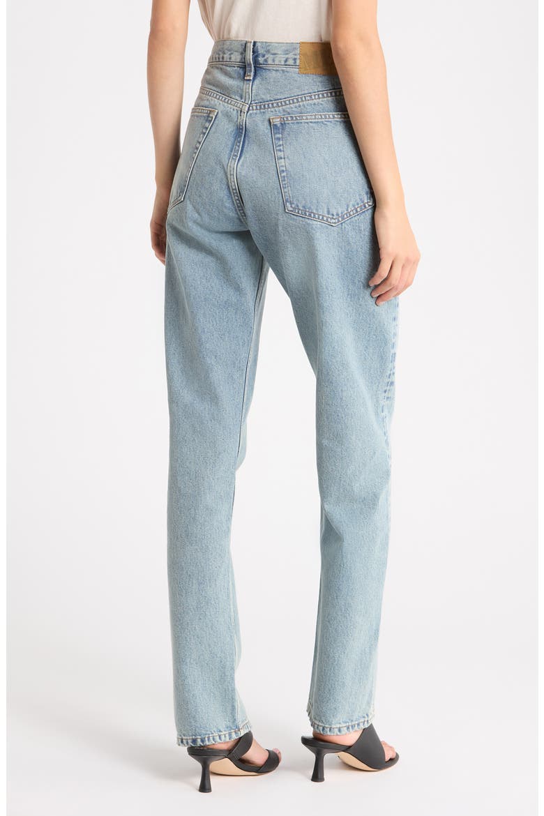 The Mel High Waist Organic Cotton Straight Leg Jeans, Alternate, color, RIVERINDIGO