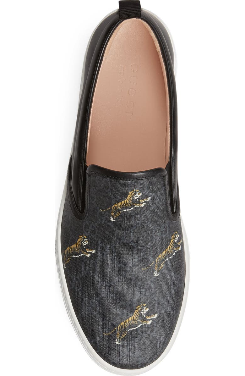 Gucci Tiger PrintSlip-On Sneaker, Alternate, color,