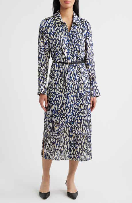 Sam Edelman Print Long Sleeve Shirtdress