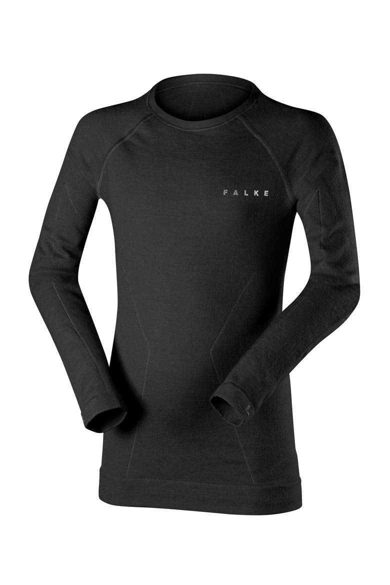 Wool Tech Base Layer Top, Main, color, Black