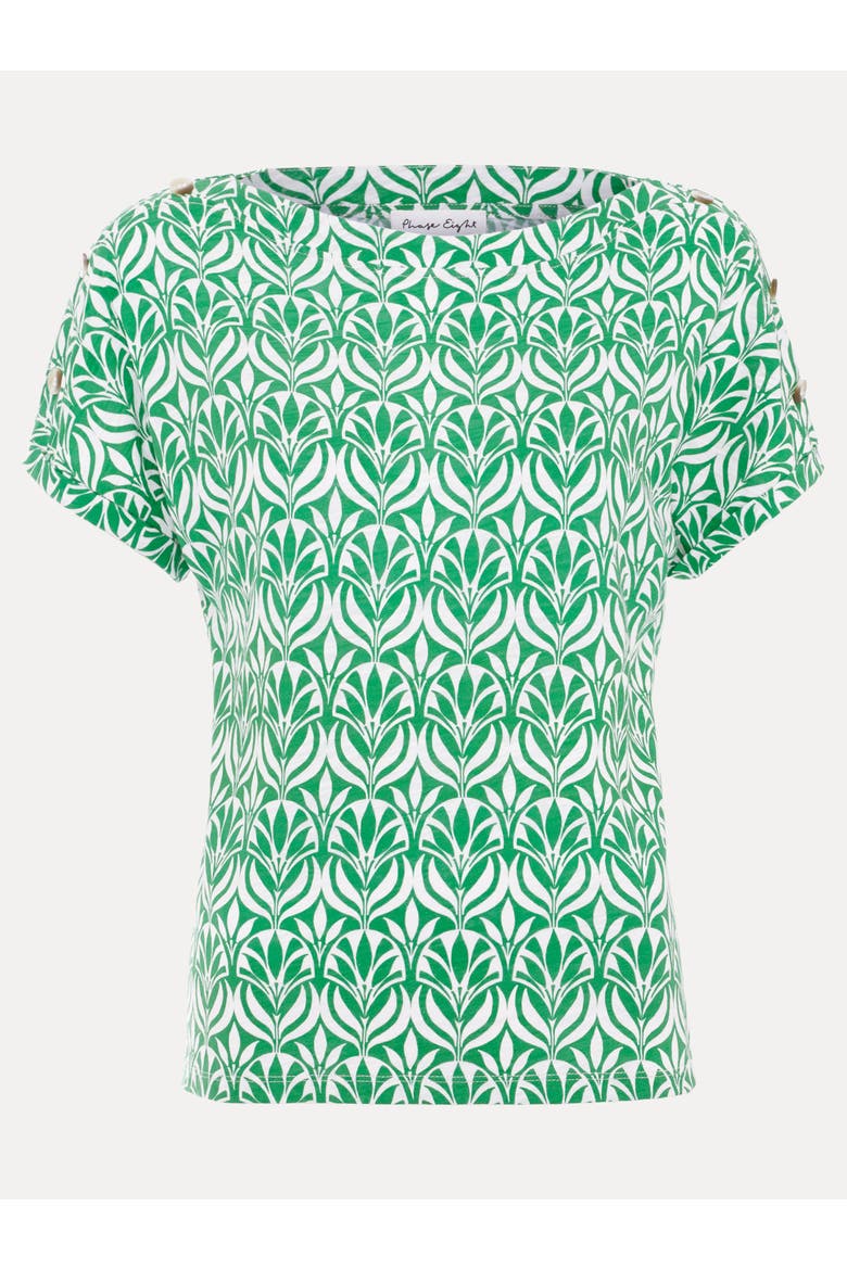 Suzie Short Sleeve Boat Neck Top, Alternate, color, Green