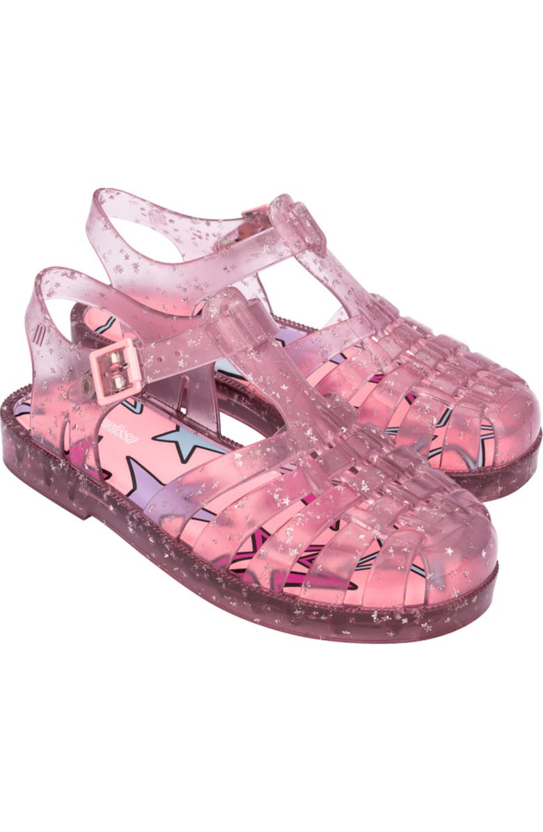 Mini Melissa Kids' Possession Metallic Jelly Sandal, Main, color, Glitter Pink