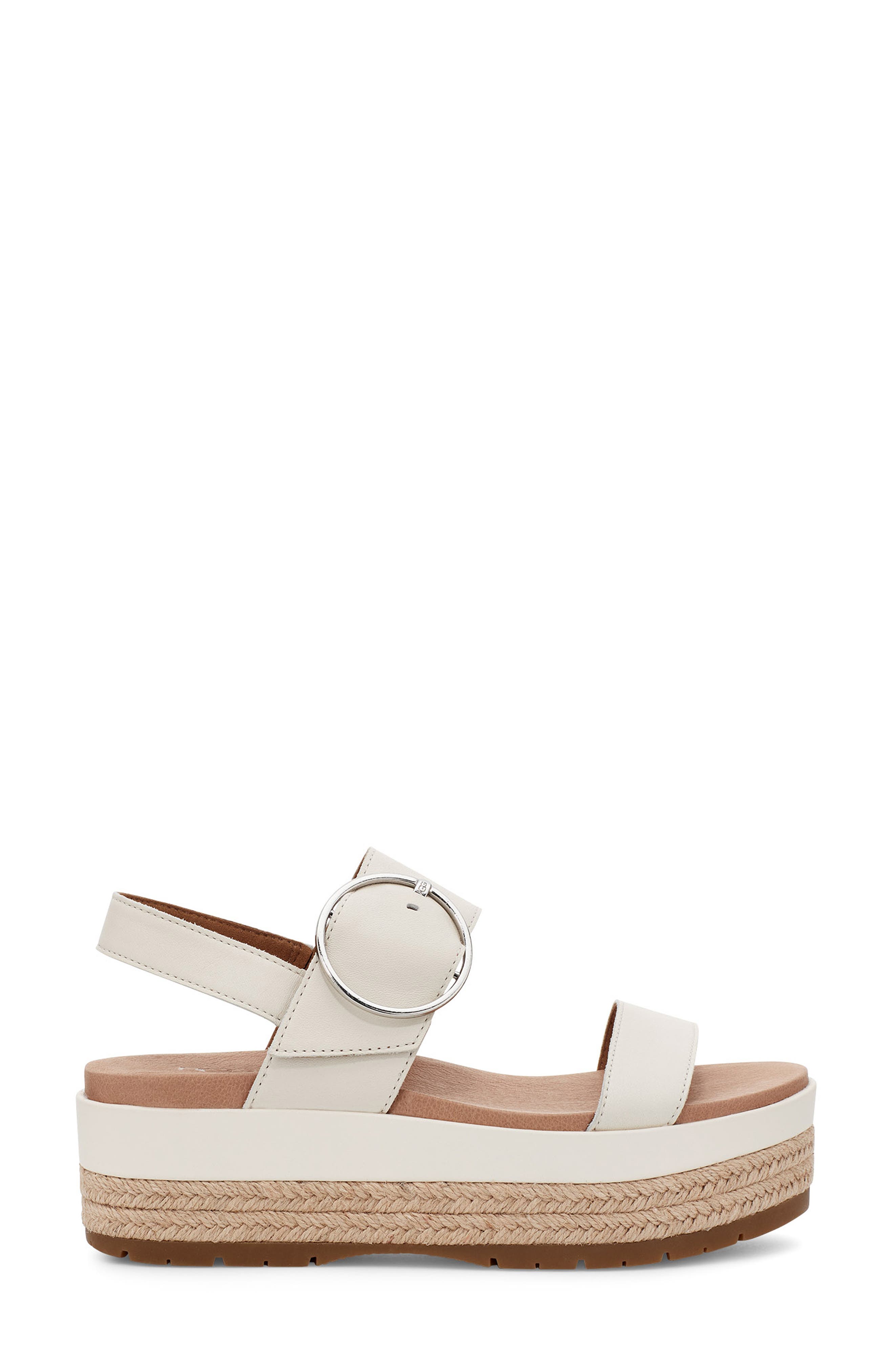 UGG April Espadrille Platform Sandal, Alternate, color, JASMINE LEATHER