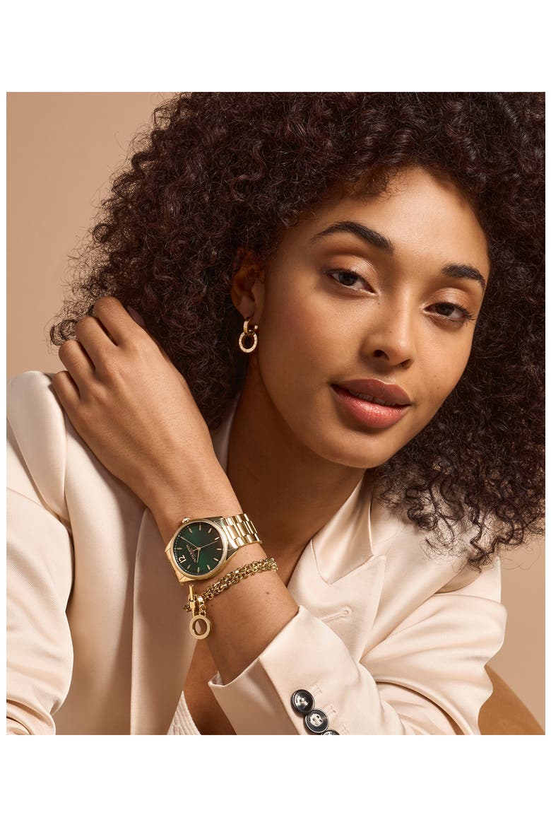 Lea Bracelet Watch, 34mm, Alternate, color, FOREST GREEN